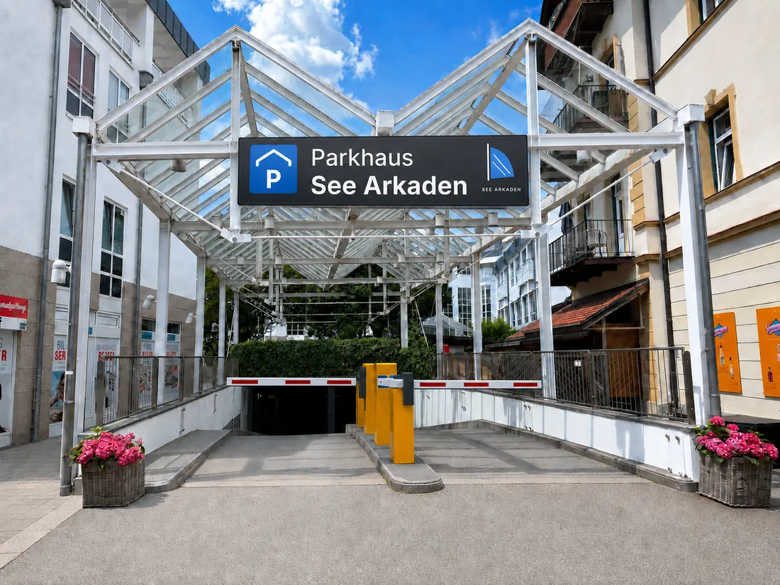 Einfahrt des Parkhauses See Arkaden